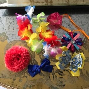 Lot bundle of girls baby hair bows etc